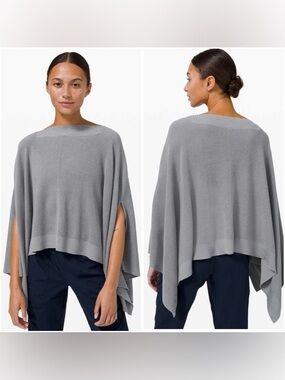 Lululemon Forward Flow Poncho Rhino Grey Size OS One Size